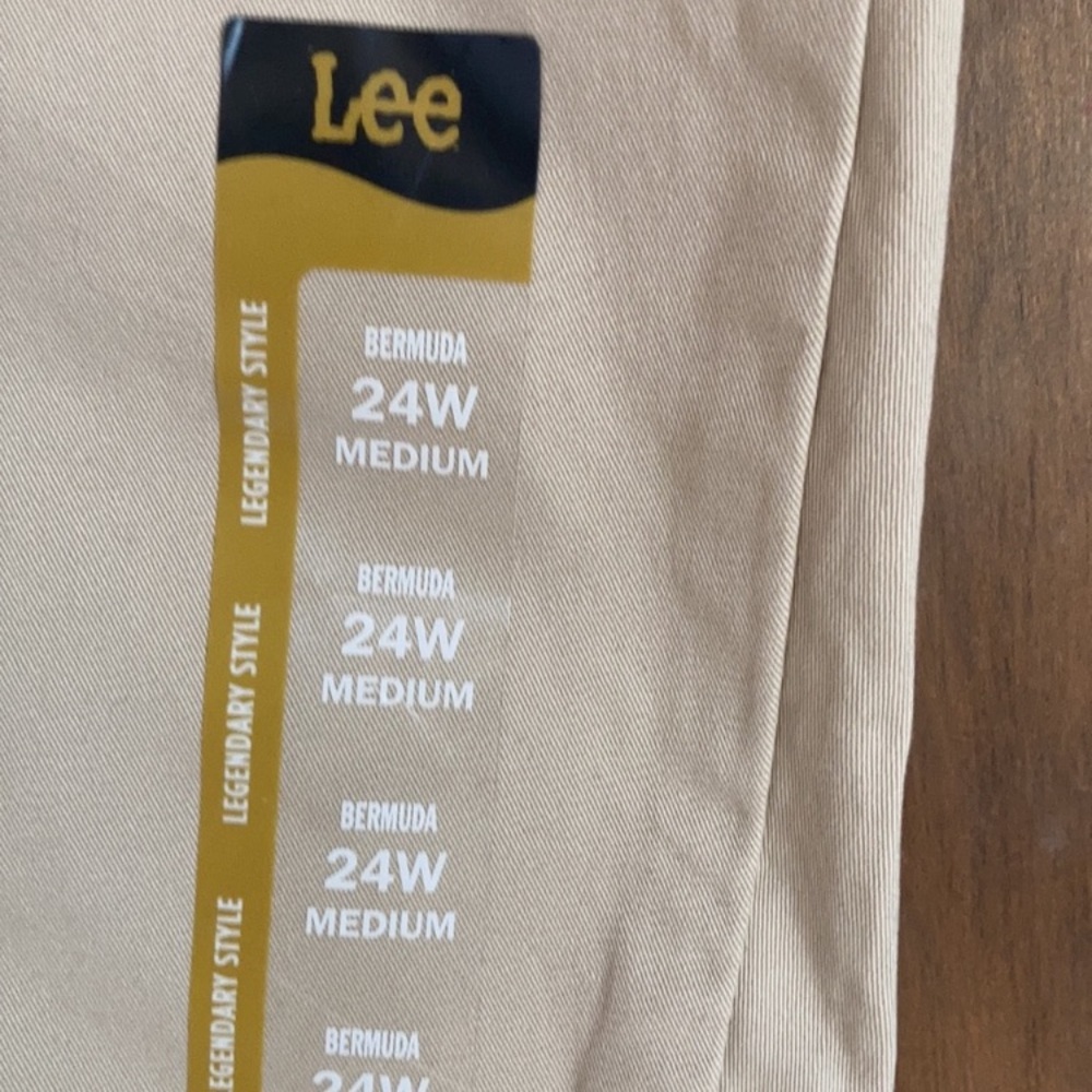 Lee Bermuda safari tan short soft premium stretch fabric 24W - Picture 11 of 15